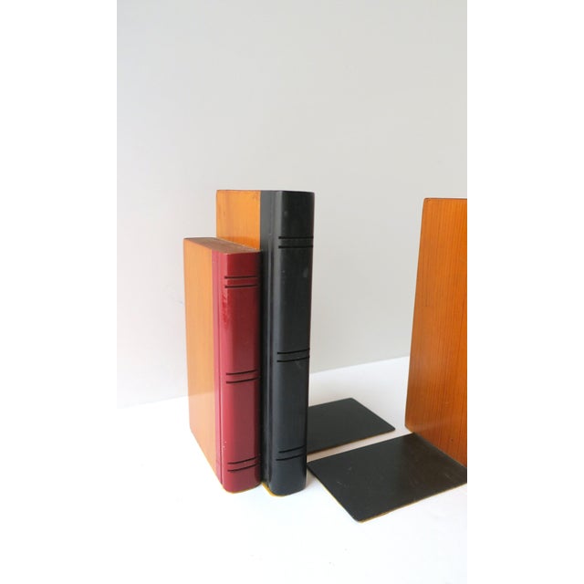 Wood Oak Wood Book Bookends, Pair For Sale - Image 7 of 11
