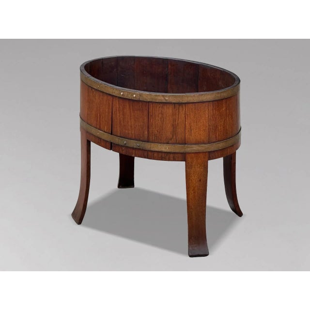 George III Walnut Brass-Bound Wine Cooler, 1790s For Sale - Image 3 of 10