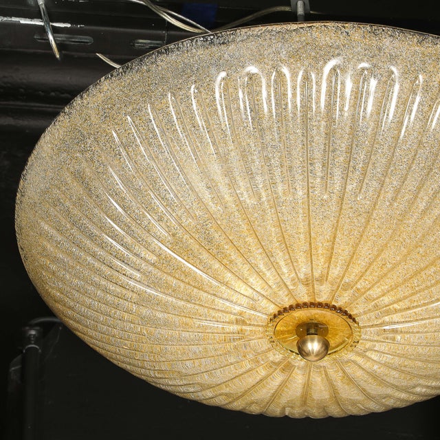 Pair of Mid-Century Barovier Y Toso Hand-Blown Fluted Murano Glass Chandeliers For Sale - Image 15 of 18