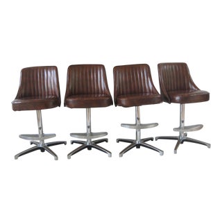 Vintage Mid Century Chromcraft Bar Stools- Set of 4 For Sale