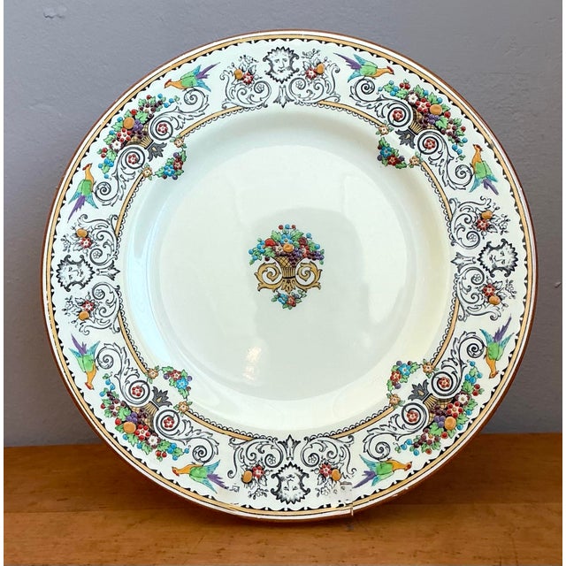 Cream Vintage English Staffordshire “Renaissance” China - Set of 5 For Sale - Image 8 of 12