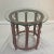 Mid-Century Modern Vintage Boho Chic Coastal Bentwood and Wicker Side Table in Mauve For Sale - Image 3 of 6