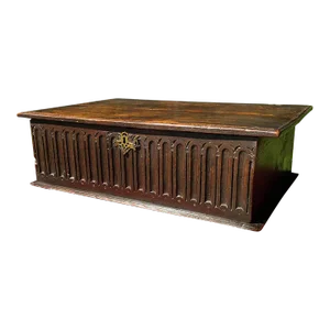 17th Century Charles II Oak Bible Box
