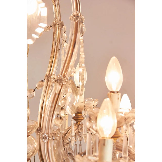 Vintage Italian Crystal Chandelier, 1950s For Sale - Image 11 of 18