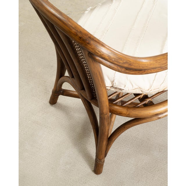 Pair of McGuire Organic Modern Rattan and Cane Armchairs For Sale - Image 14 of 18