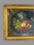 American Primitive Antique Country Gilt Framed Still Life Oil Painting Canvas W Berries For Sale - Image 3 of 10
