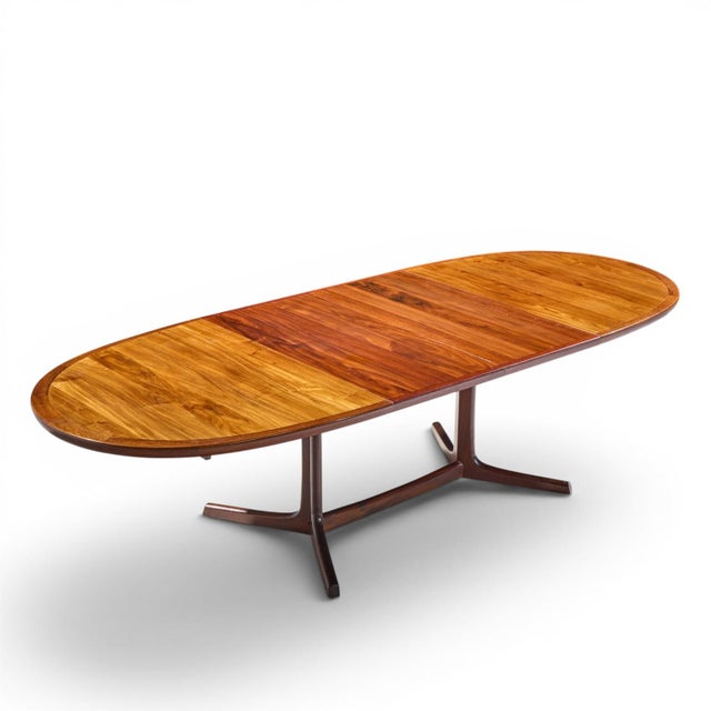 Dyrlund Style Mid Century Danish Rosewood Expanding Dining Table With 2 Leaves For Sale - Image 13 of 13