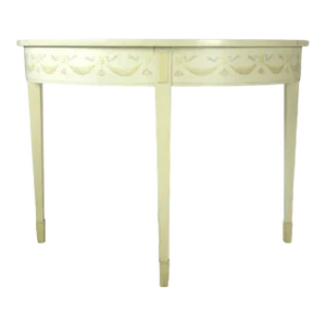 Vintage Half Moon Console Table