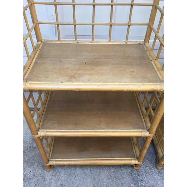 Vintage Bamboo Etagere Pair Chairish