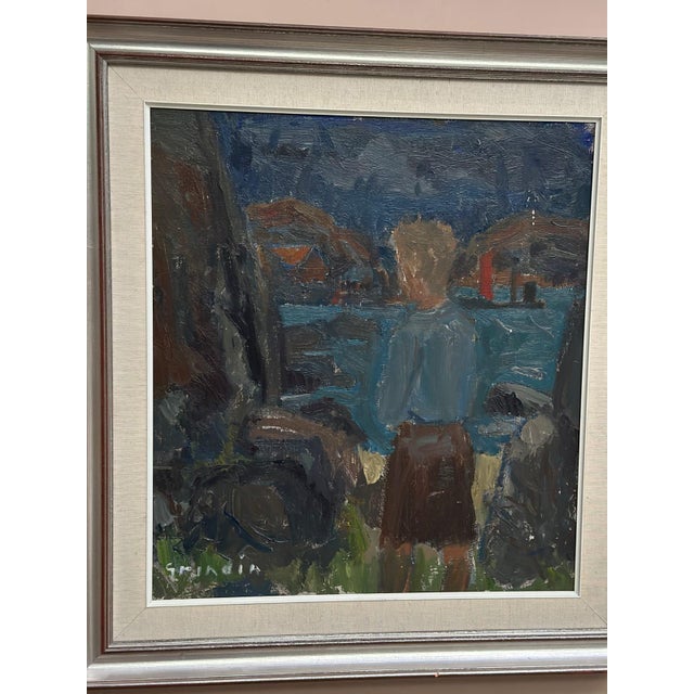 Svan Grandin, Figure, 1960s, Oil Painting on Canvas, Framed For Sale - Image 13 of 18