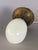 American 1910 Antique Wall Sconce, Solid Brass, All Original, White Glass Shade For Sale - Image 3 of 7