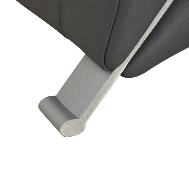 Gray Leather 322 Three-Seater Sofa in Grey Green from Rolf Benz For Sale - Image 8 of 15