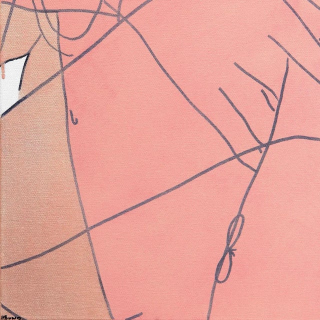 "Untitled (Pinks XIV)" Contemporary Original Minimalist Figurative Painting by Hilary Bond For Sale - Image 4 of 8