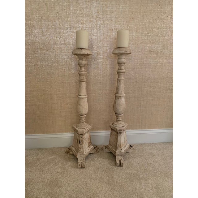 Large French Country Candlesticks a Pair Chairish