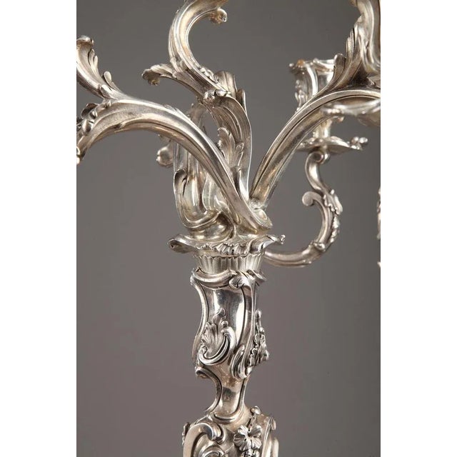 19th Century Silver Candelabra from Boin Taburet, Set of 2 For Sale - Image 9 of 18