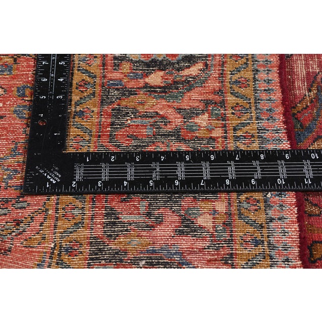 Textile Late 19th Century Persian Lilihan Rug, 04'11 X 05'05 For Sale - Image 7 of 10