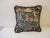 Blue Blue & Tan Woven Square Decorative Tapestry Pillow For Sale - Image 8 of 9