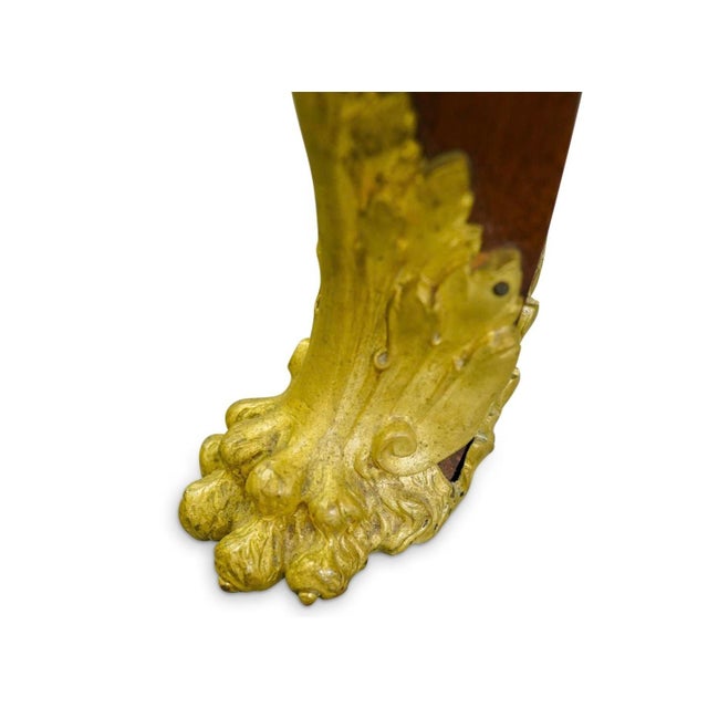 Stone Louis XVI Style Commode Ormolu Bronze, Wood and Marble Top For Sale - Image 7 of 11