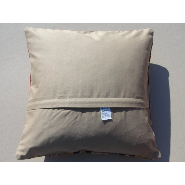 Textile Kilim Rug Pillow Cover For Sale - Image 7 of 9
