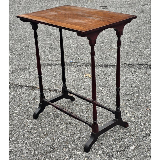 Early 20th Cenrury Edwardian Walnut Side Table For Sale - Image 11 of 13