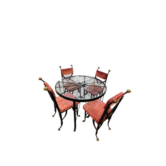 4 Antique Wrought Iron Chairs Constructed From Horse Collars For Sale - Image 10 of 11