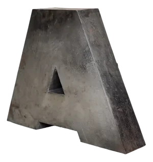 Large Vintage Polish Industrial Metal Letter A, 1950s