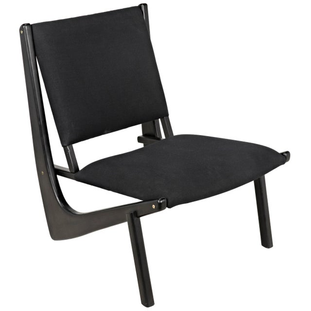 Not Yet Made - Made To Order NOIR Boomerang Chair, Charcoal Black For Sale - Image 5 of 8