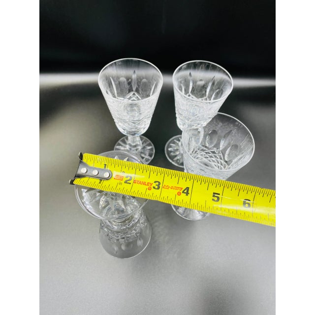 Transparent Waterford Crystal Kenmare Cut Claret Wine Glasses - Set of 4 For Sale - Image 8 of 9