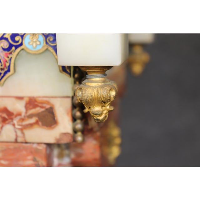 19th C French Onyx and French Empire Champleve Pedestal For Sale - Image 4 of 10