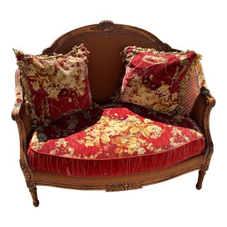 1990s Paul Robert Fine Furniture French Style Settee For Sale