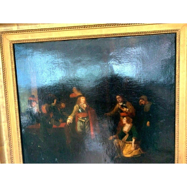 Animated Scene of Characters, 19th Century, Oil on Canvas, Framed For Sale - Image 4 of 8