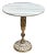 Vintage French Style Marble Top Brass Filigree Base Table For Sale