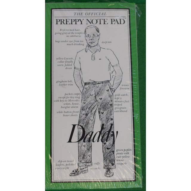 Traditional The Official Preppy 1981 Note Pad(s) With/ Pink Mummy & Green Daddy (New/ Old Stock/ Shrinkwrapped) For Sale - Image 3 of 5