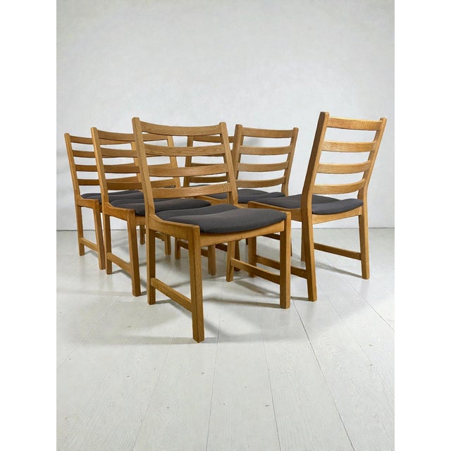 Mid-Century Modern Vintage Danish Oak Dining Chairs by Kurt Østervig for KP Møbler, 1960s, Set of 6 For Sale - Image 3 of 11