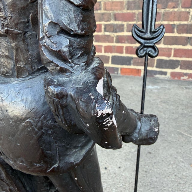 Black Austin Productions Mid Century Don Quixote Statue 1967 For Sale - Image 8 of 12