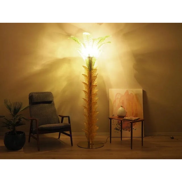 Italian Palma Lamp in Murano Glass, Italy, 1970s For Sale - Image 4 of 12