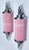 Vintage Skyscraper Art Deco Light Old Lamp Wall Sconces Fixture Nickel Brass & Pink Glass Rod Ship Light - Pair For Sale - Image 4 of 5