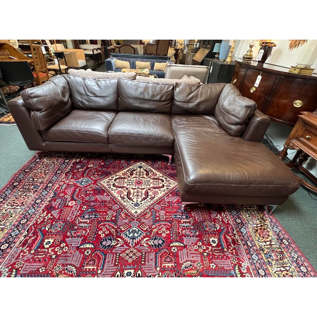 Design Plus Gallery presents the Albert Brown Leather Sectional by Nicoletti for Design Within Reach. The sectional is...