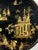 A superb folding side table in black lacquered wood, richly decorated with a Japanese-style gilt motif. The circular...