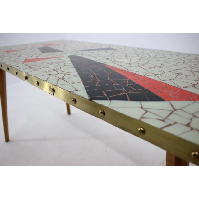 Mid-Century German Mosaic Conference Table, 1960s For Sale - Image 4 of 7