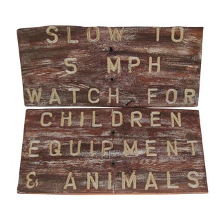 Vintage Campground Signs - Pair For Sale
