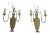 Decorative Neoclassical Brass & Crystal Wall Lights, French, circa 1940 - A Pair For Sale
