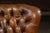 Vintage Tufted Leather Highback Armchair With Lumbar Pillow in Brown For Sale - Image 11 of 11