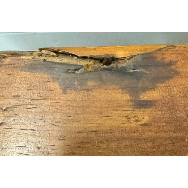 American 18th Century American 6 Board Pine Blanket Chest With Boot Jack Ends For Sale - Image 3 of 11