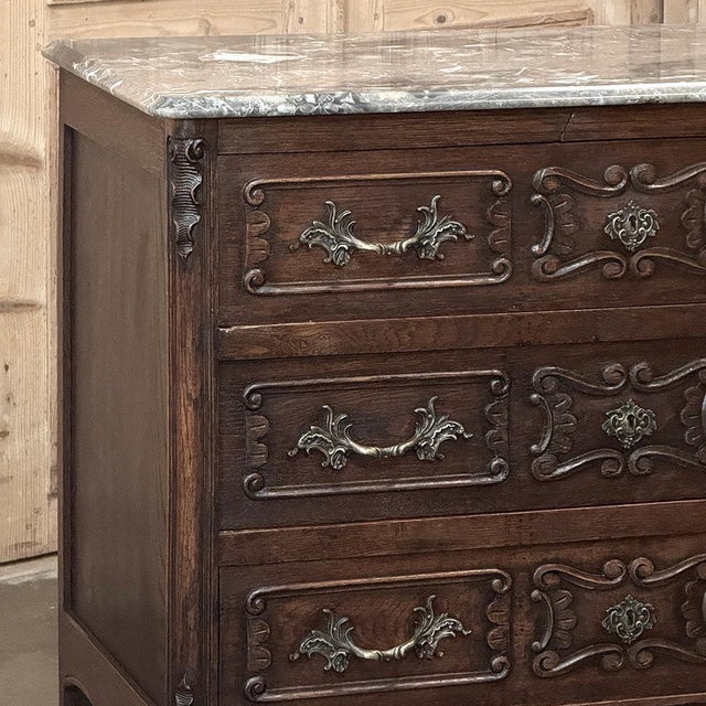 Antique Liégeoise Louis XIV Marble Top Commode For Sale In Dallas - Image 6 of 17