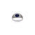 Boho Chic Signet Ring With Blue Sapphire East-West Gypsy Set Gemstone Size 7.5 For Sale - Image 3 of 12