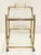 French Two-Tiered Rolling Drinks Cart of Brass and Glass For Sale - Image 4 of 8