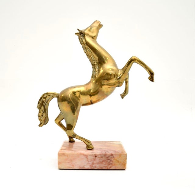 Italian Artist, Horse Sculpture, 1970, Bronze on Marble Pedestal For Sale - Image 10 of 10