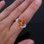 Late 20th Century 4.49ct Gia Vivid Orange Sapphire & 0.51ct Diamond Platinum Ring Size 6.5 8.1gr For Sale - Image 10 of 12