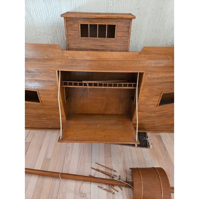 Large Vintage Folk Art Noah's Ark Shelf With Animals for a Child's Room by Paul C Brown For Sale In Miami - Image 6 of 15